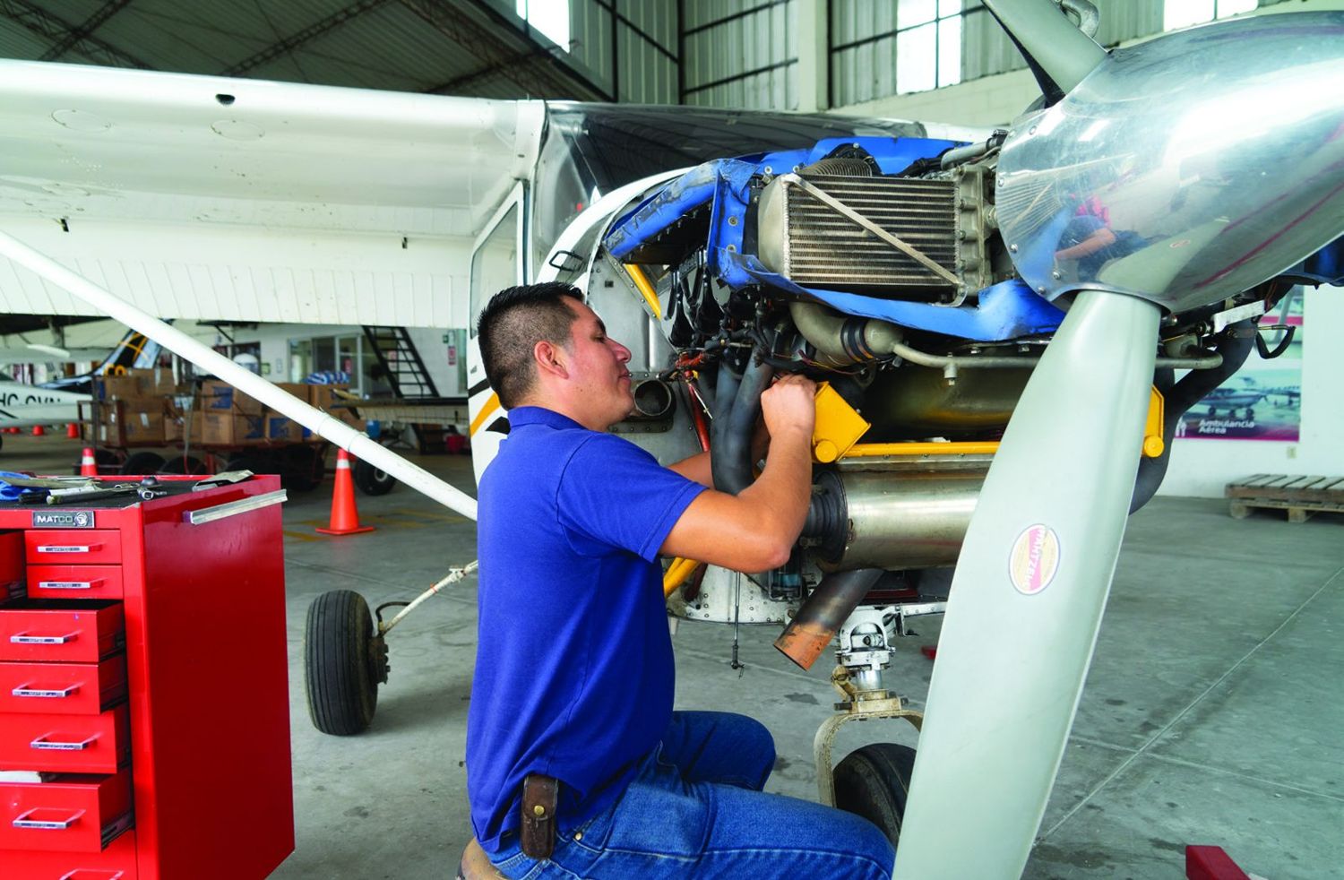Absher Group team dismantling an aircraft